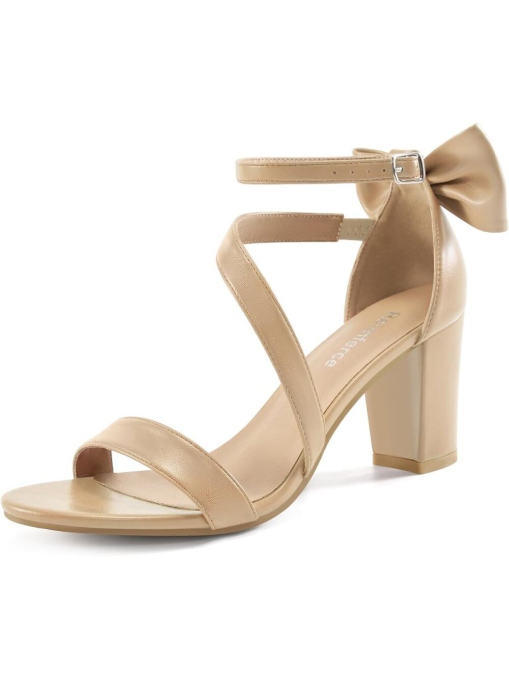 Women's Nude Comfortable Heels Slip On for Wedding No Blisters & Sore Feet Shoes